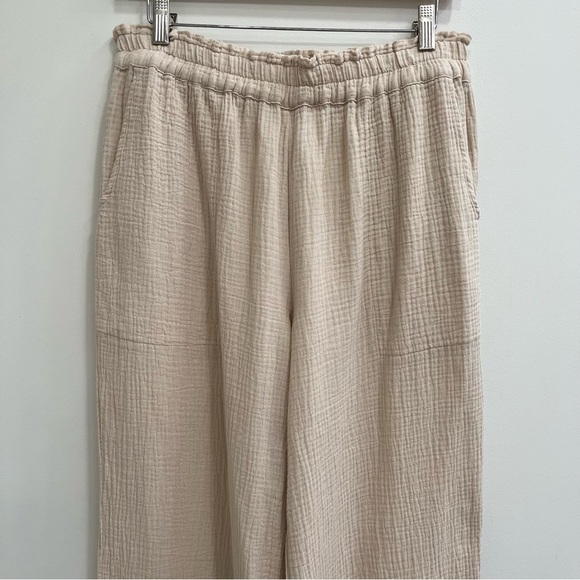 Rails Leon Pull On Pant in Flax Gauzy Breezy Lightweight Cotton Pockets Large - Picture 8 of 16